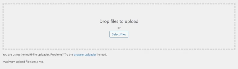 WordPress file uploader