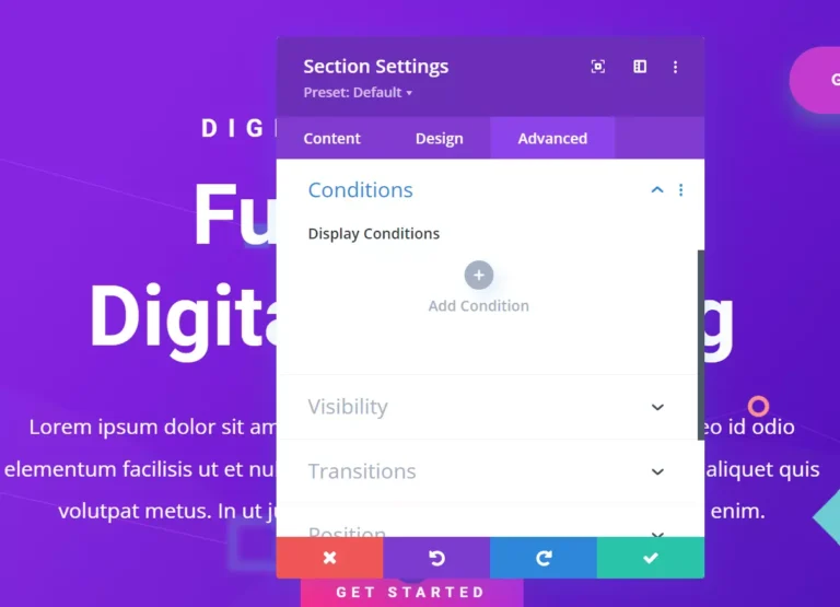 Divi page builder